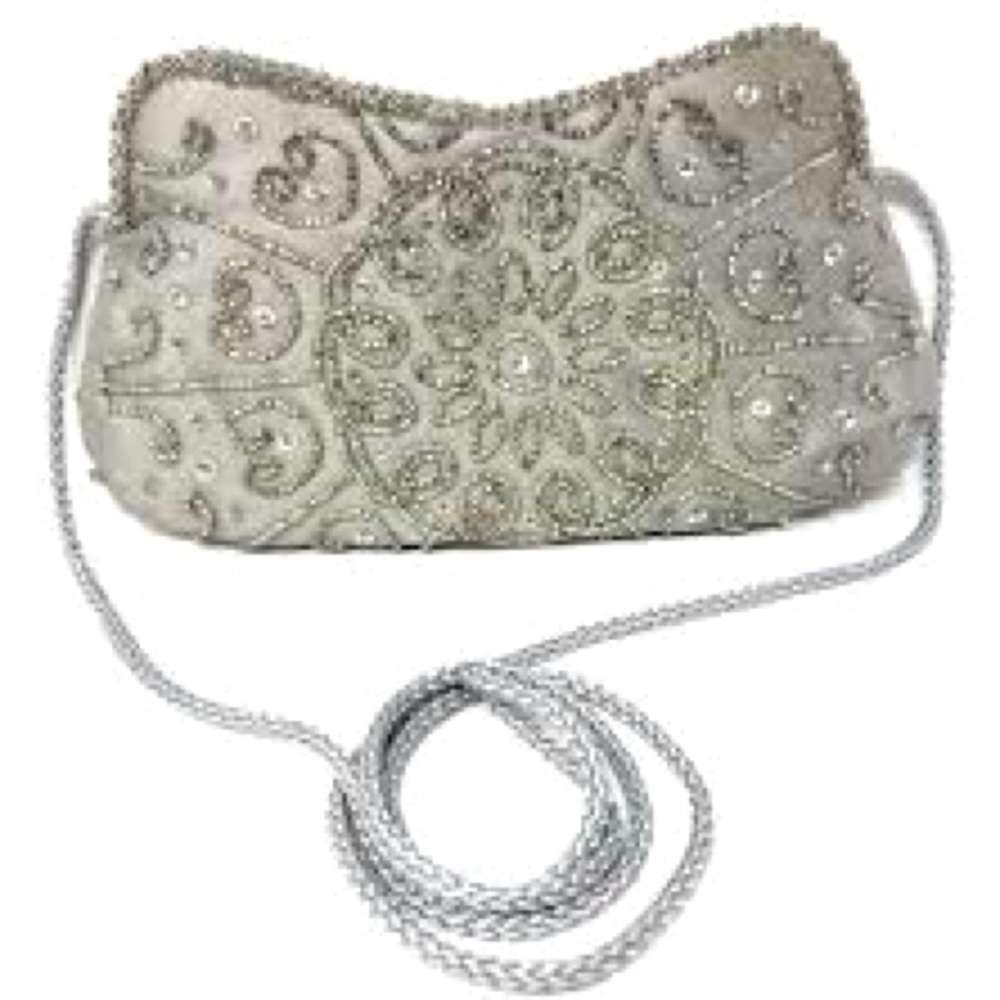 Apt. 9 Elegant Silver Beaded handbag
